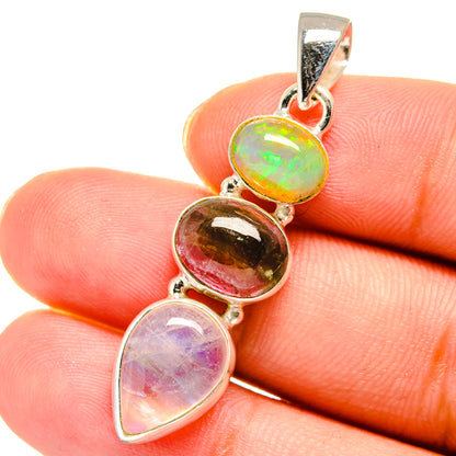 Rainbow Moonstone Pendants handcrafted by Ana Silver Co - PD13843