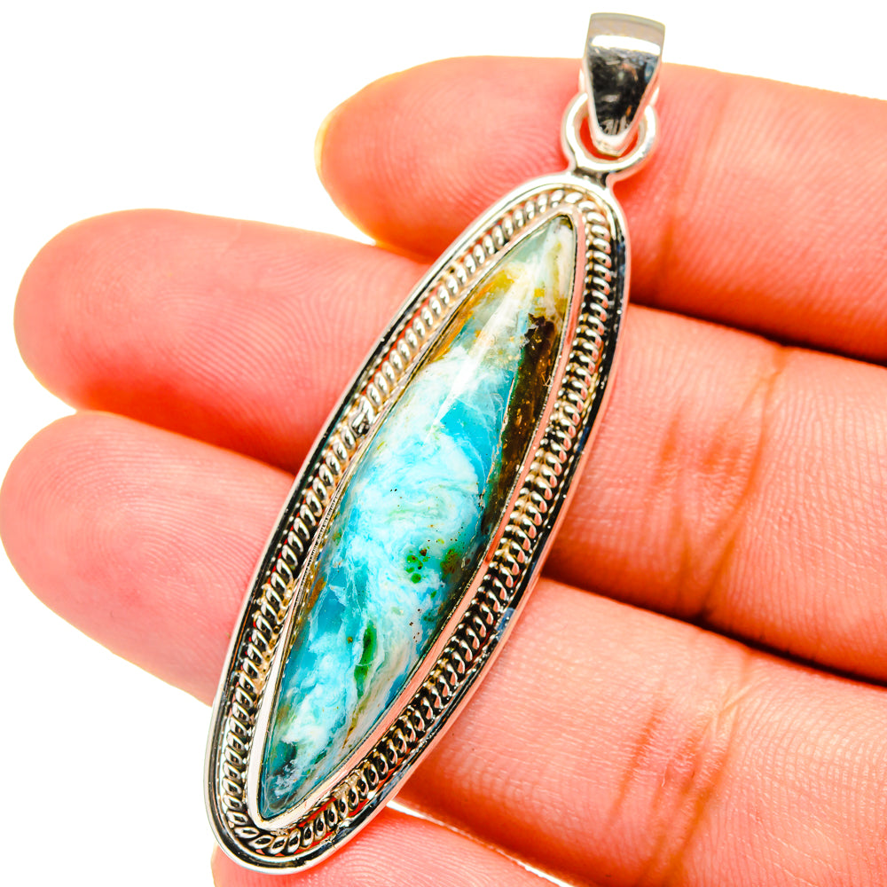 Peruvian Opal Pendants handcrafted by Ana Silver Co - PD13846