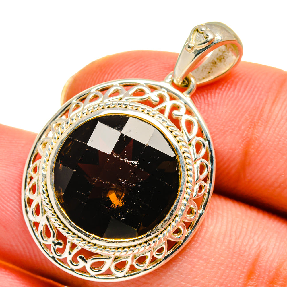 Smoky Quartz Pendants handcrafted by Ana Silver Co - PD13847