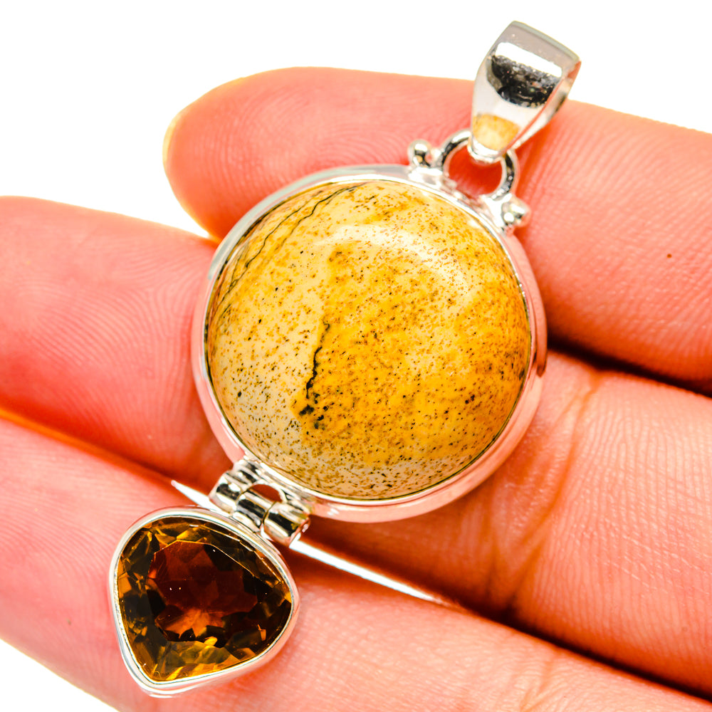 Picture Jasper Pendants handcrafted by Ana Silver Co - PD13849