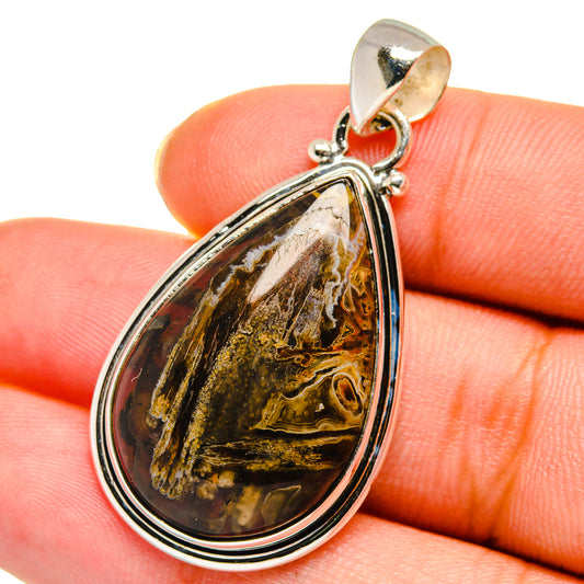 Turkish Tube Agate Pendants handcrafted by Ana Silver Co - PD13879