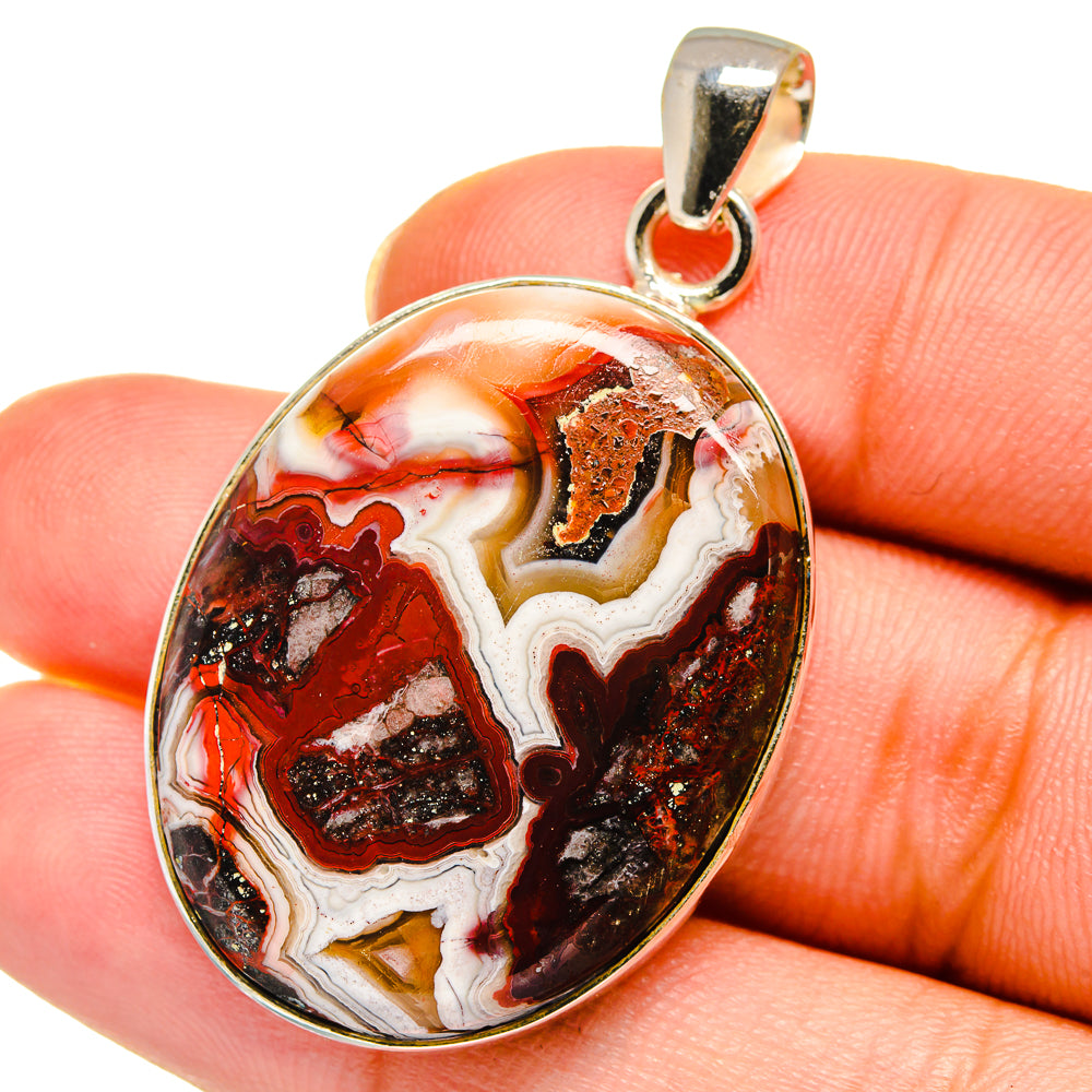 Crazy Lace Agate Pendants handcrafted by Ana Silver Co - PD13880