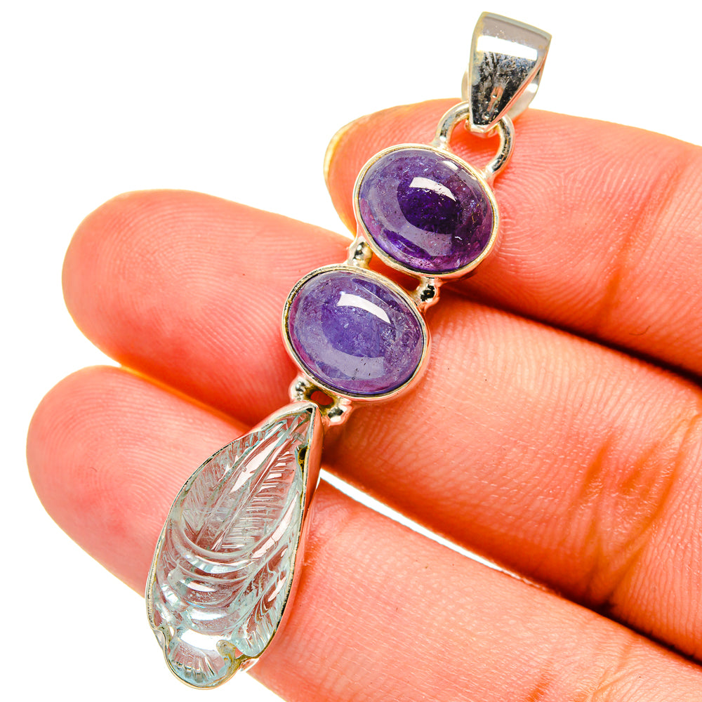 Aquamarine Pendants handcrafted by Ana Silver Co - PD13882