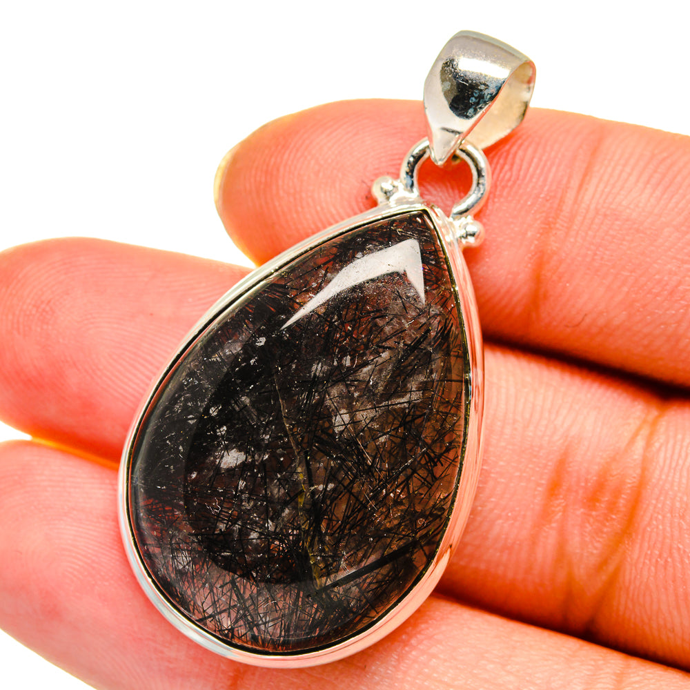 Tourmalinated Quartz Pendants handcrafted by Ana Silver Co - PD13884