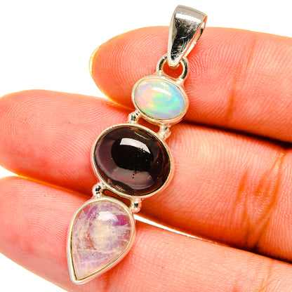 Rainbow Moonstone Pendants handcrafted by Ana Silver Co - PD13891