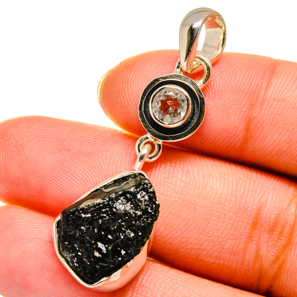 Black Tourmaline Pendants handcrafted by Ana Silver Co - PD13898