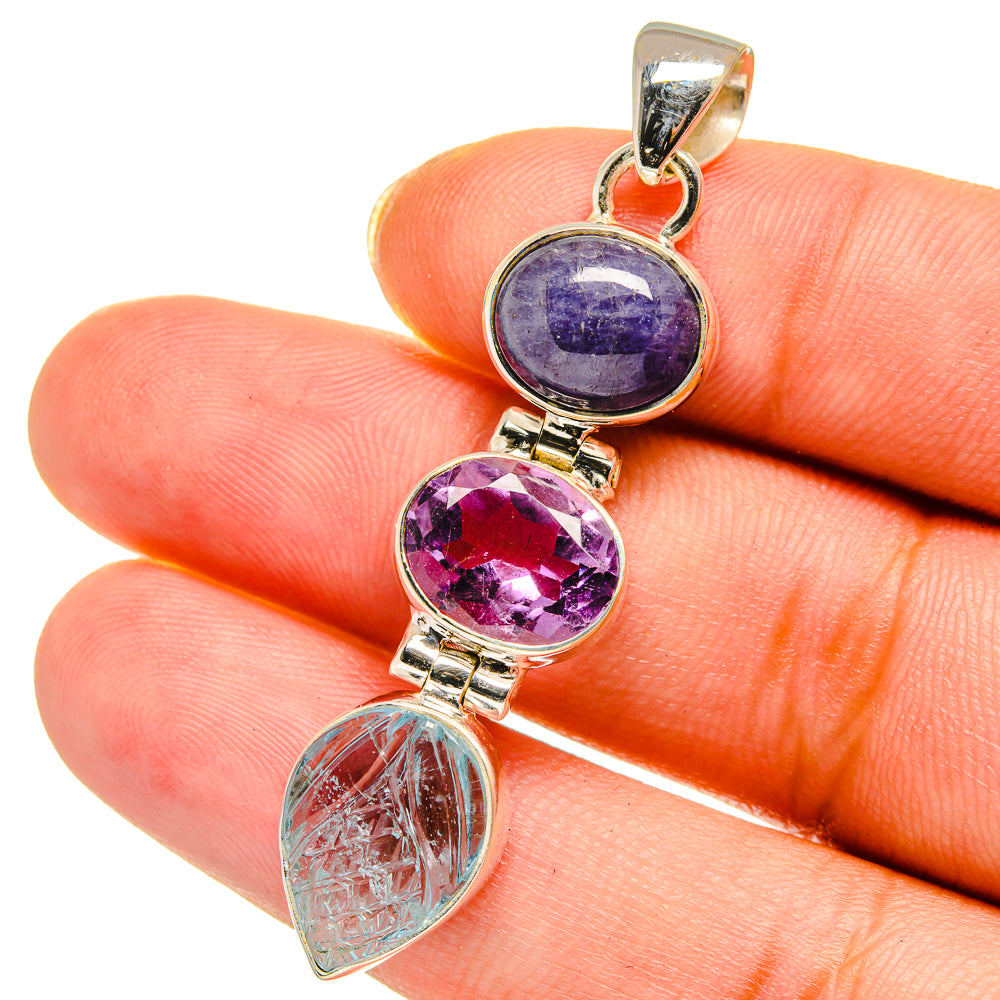 Aquamarine Pendants handcrafted by Ana Silver Co - PD13913