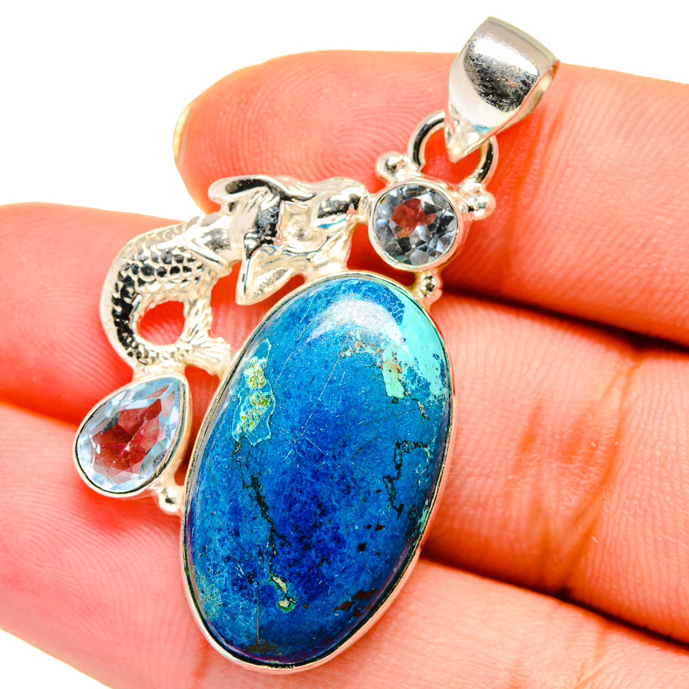 Chrysocolla Pendants handcrafted by Ana Silver Co - PD13920