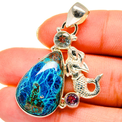 Shattuckite Pendants handcrafted by Ana Silver Co - PD13941