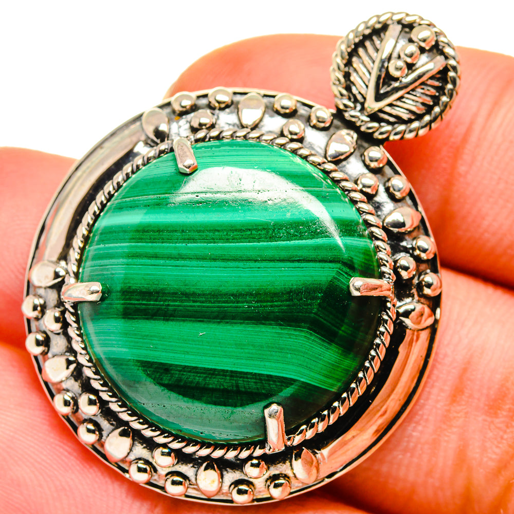 Malachite Pendants handcrafted by Ana Silver Co - PD13953