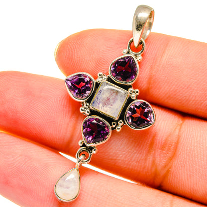 Rainbow Moonstone Pendants handcrafted by Ana Silver Co - PD13955