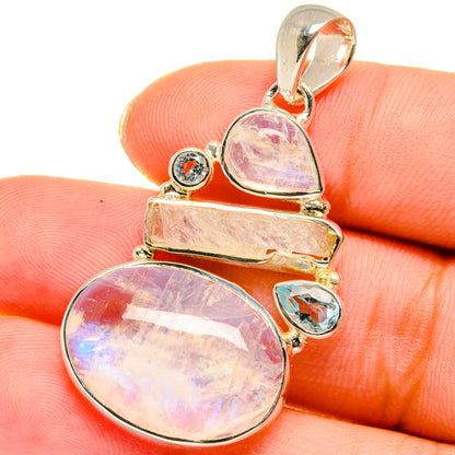 Rainbow Moonstone Pendants handcrafted by Ana Silver Co - PD13959