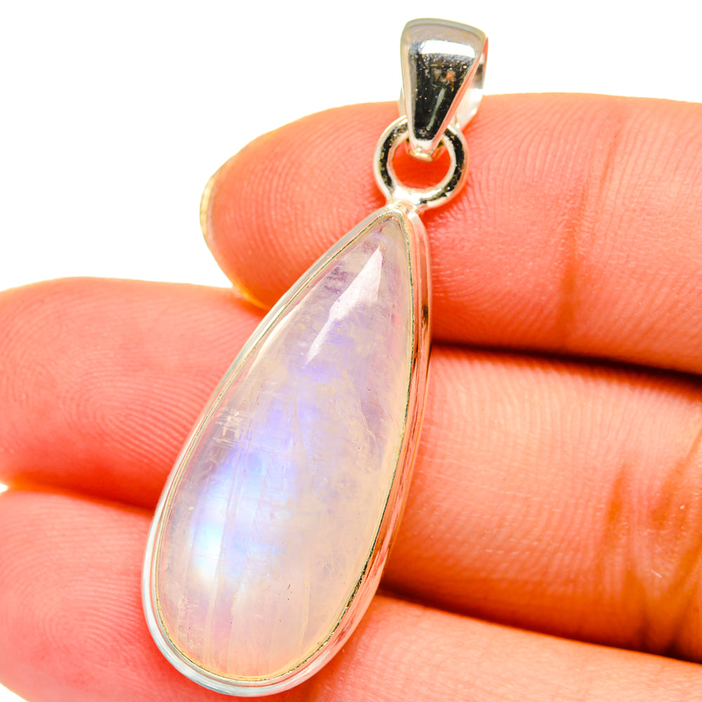 Rainbow Moonstone Pendants handcrafted by Ana Silver Co - PD13972