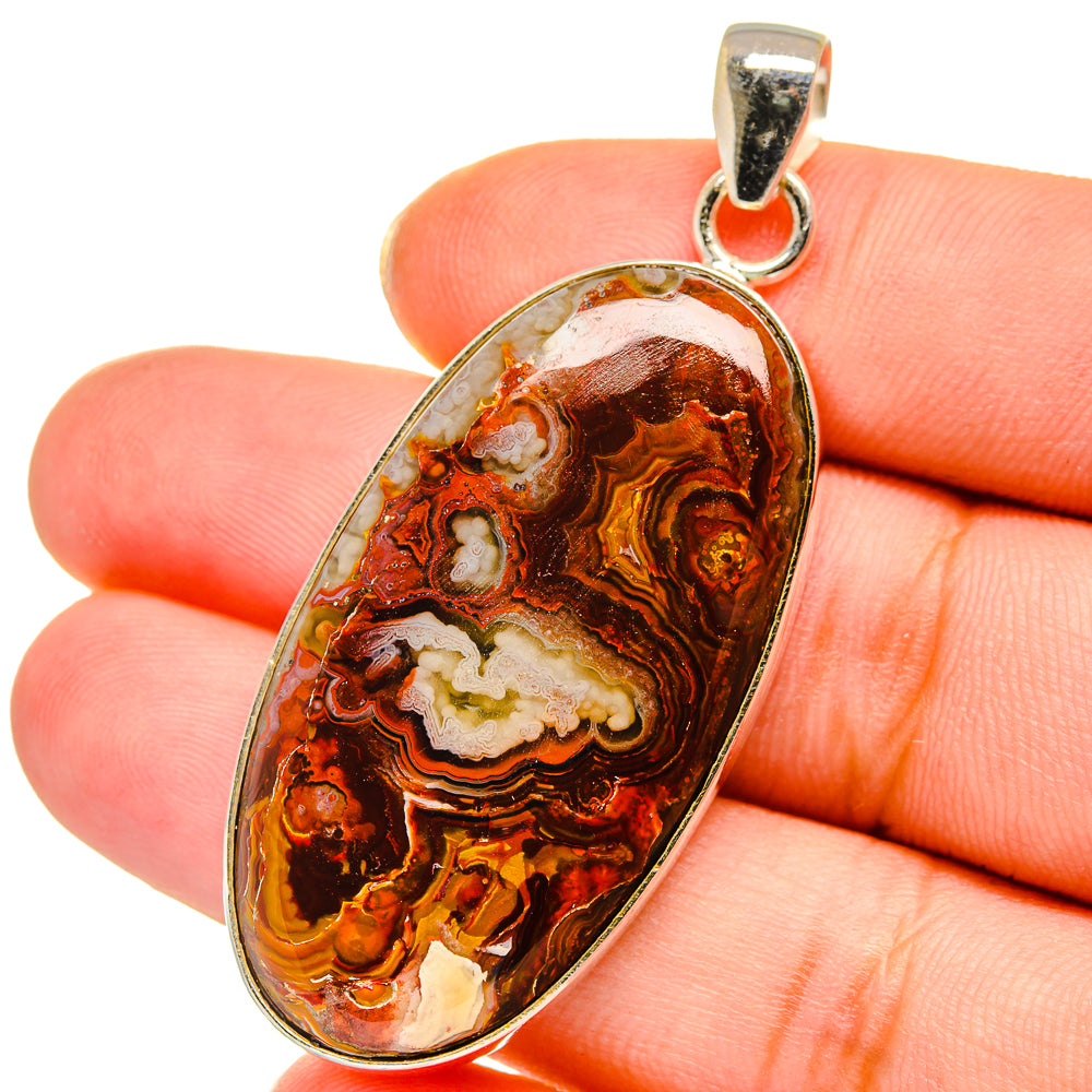 Crazy Lace Agate Pendants handcrafted by Ana Silver Co - PD13974