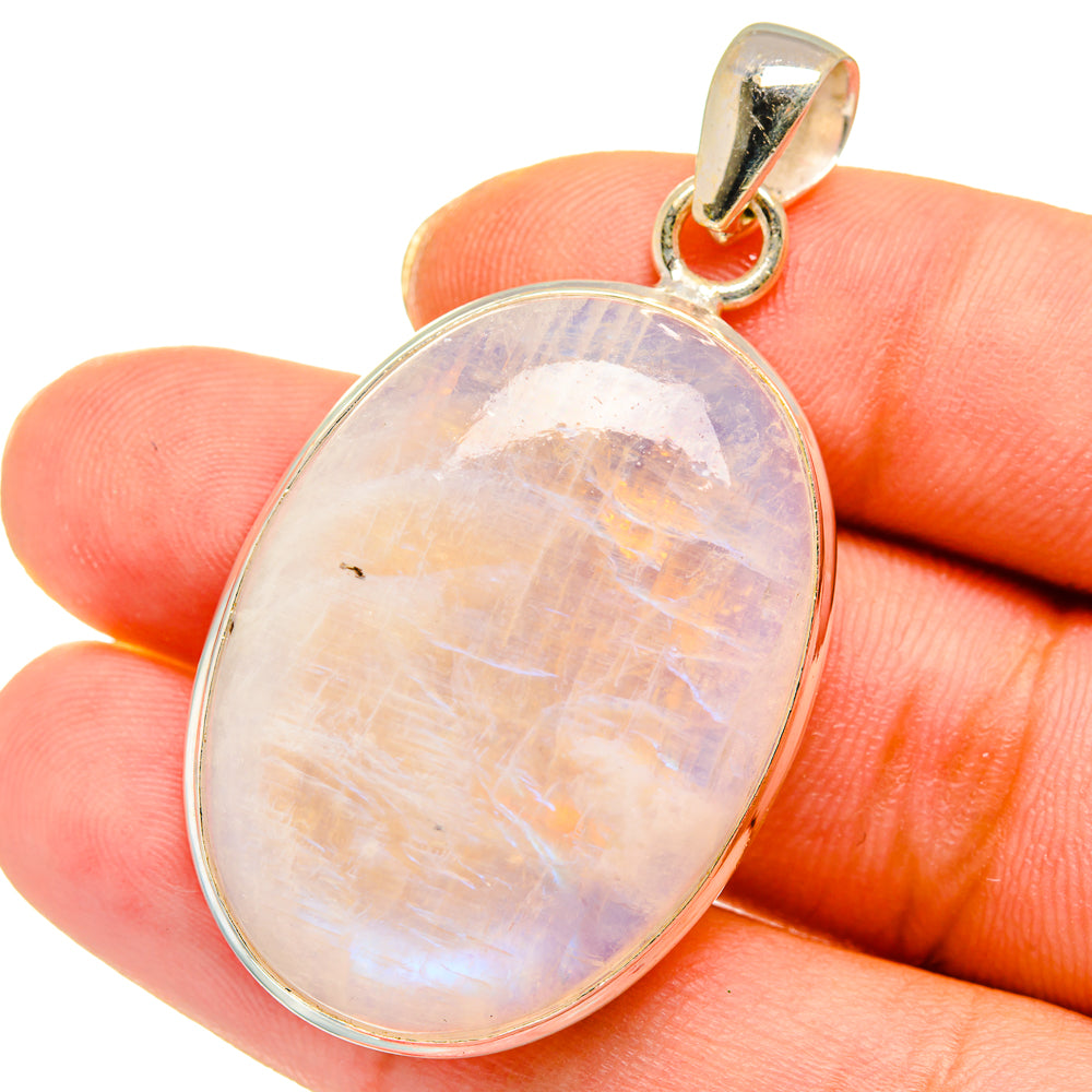 Rainbow Moonstone Pendants handcrafted by Ana Silver Co - PD13998