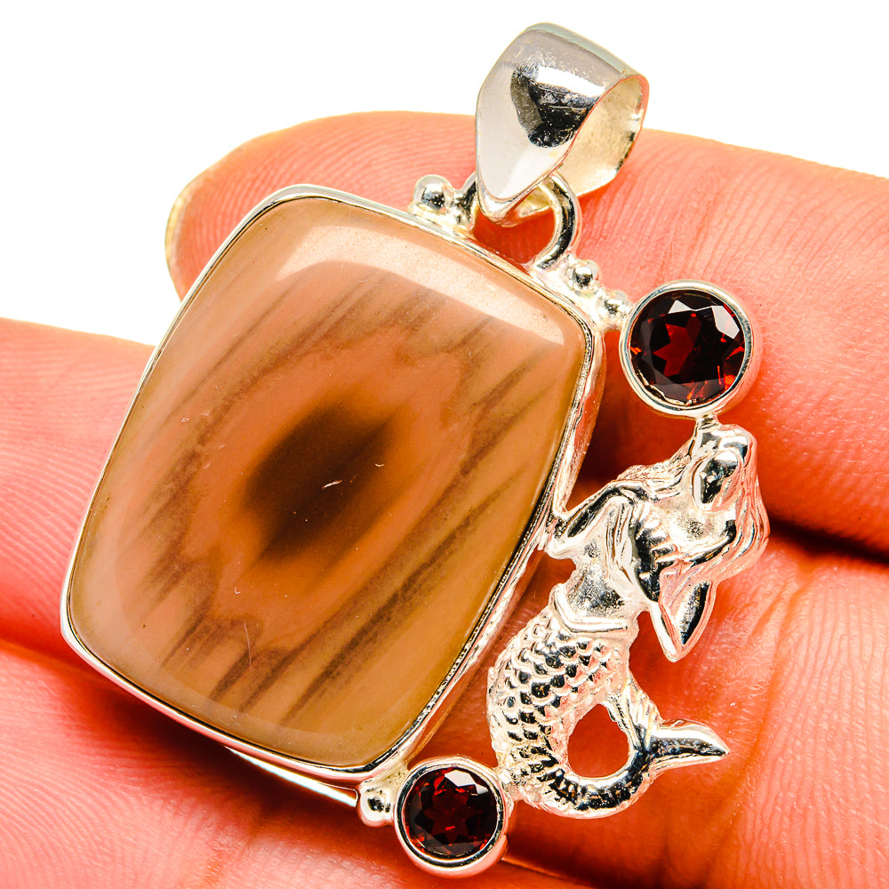 Imperial Jasper, Garnet Pendants handcrafted by Ana Silver Co - PD14001