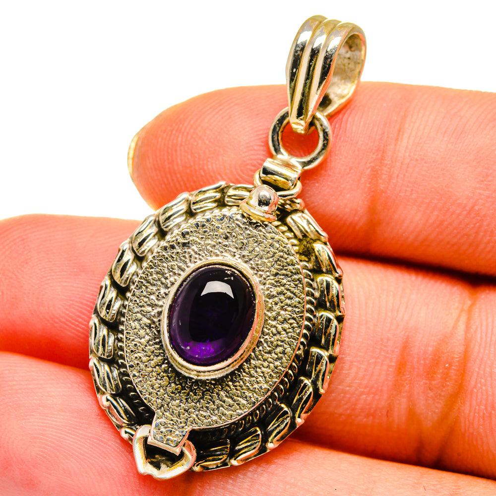 Amethyst Pendants handcrafted by Ana Silver Co - PD14006