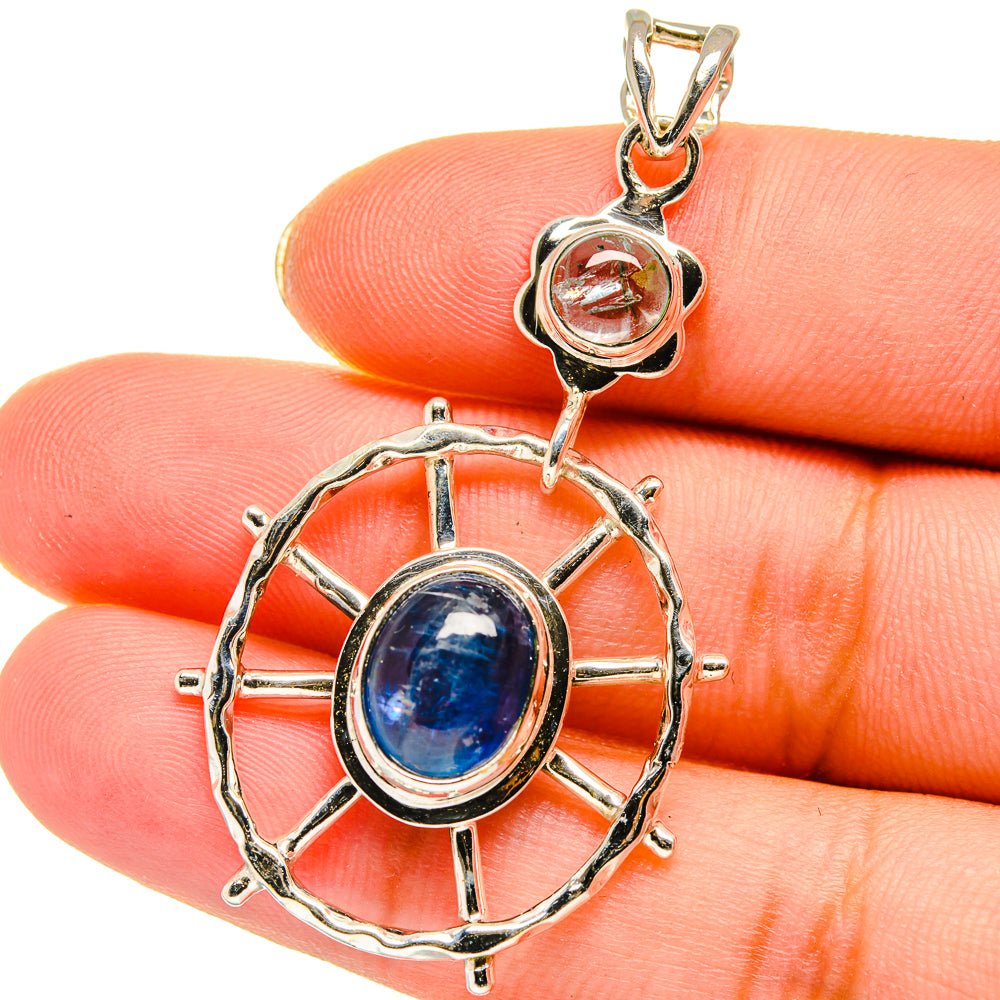 Kyanite, Aquamarine Pendants handcrafted by Ana Silver Co - PD14010