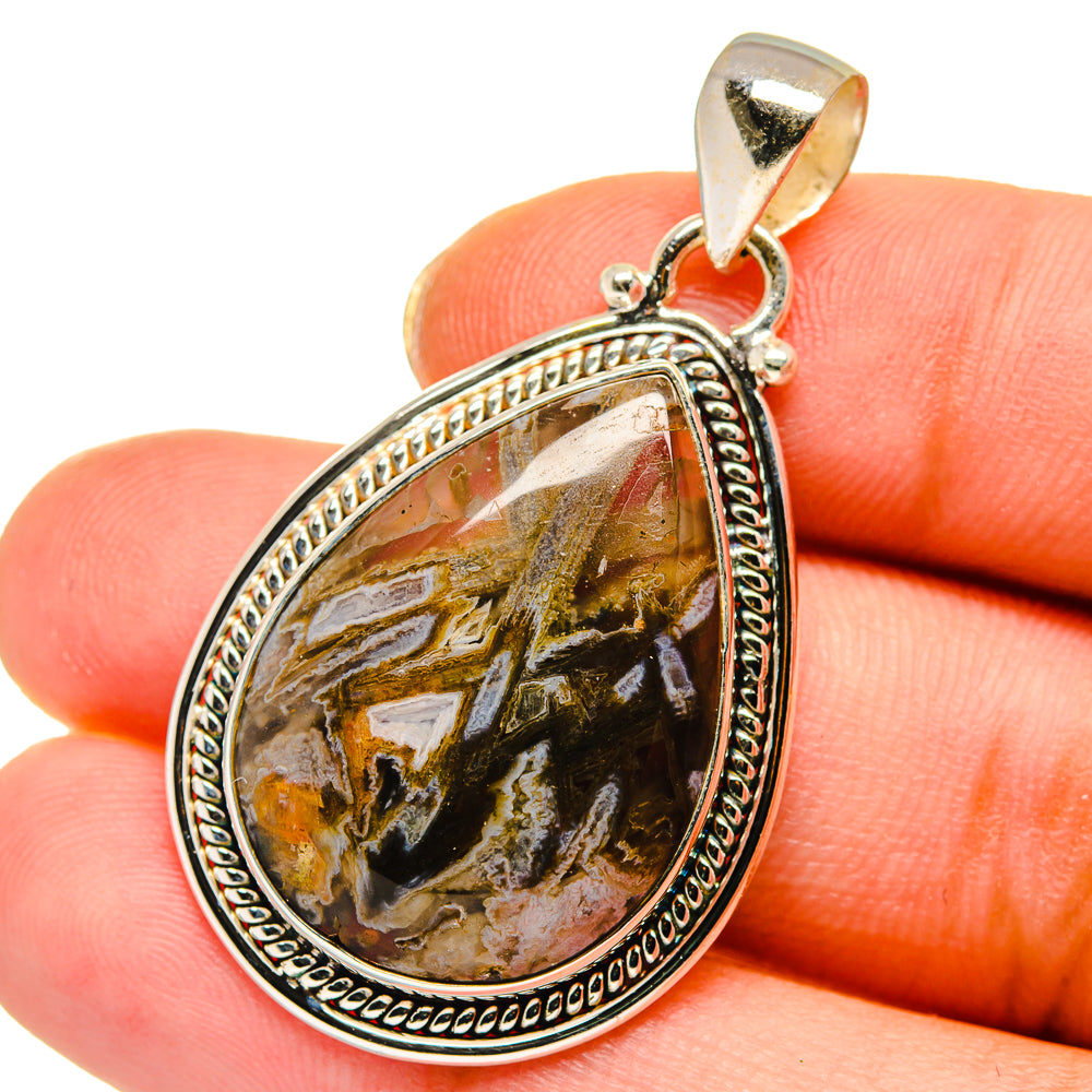 Turkish Tube Agate Pendants handcrafted by Ana Silver Co - PD14014