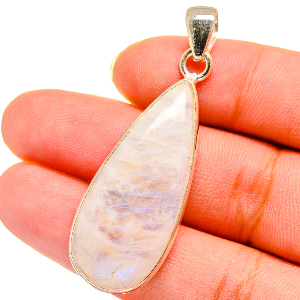 Rainbow Moonstone Pendants handcrafted by Ana Silver Co - PD14019