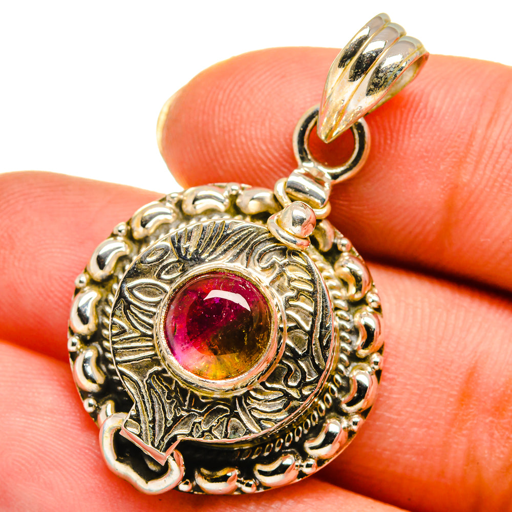 Watermelon Tourmaline Pendants handcrafted by Ana Silver Co - PD14033