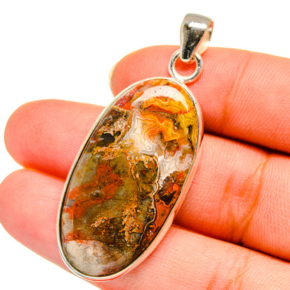 Crazy Lace Agate Pendants handcrafted by Ana Silver Co - PD14046