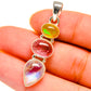 Rainbow Moonstone, Pink Tourmaline, Ethiopian Opal Pendants handcrafted by Ana Silver Co - PD14096