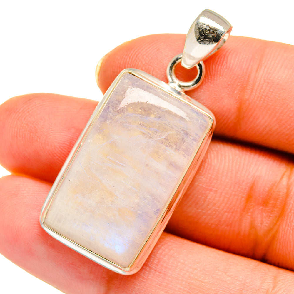 Rainbow Moonstone Pendants handcrafted by Ana Silver Co - PD14105