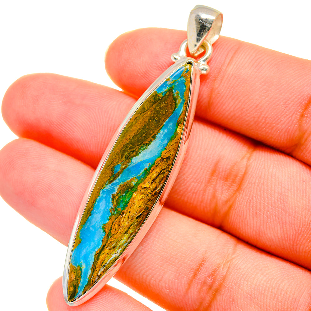 Peruvian Opal Pendants handcrafted by Ana Silver Co - PD14119