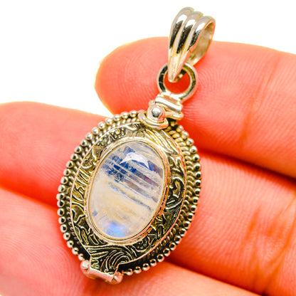 Rainbow Moonstone Pendants handcrafted by Ana Silver Co - PD14123