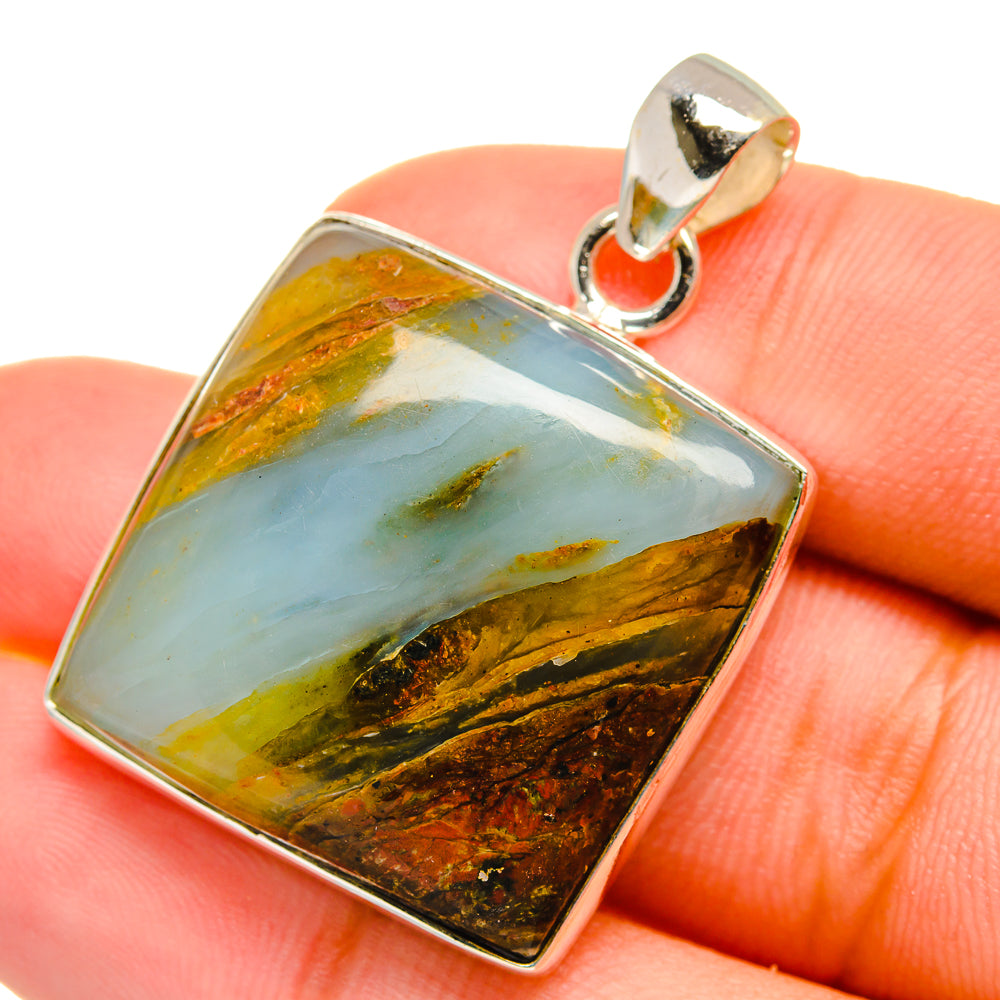Peruvian Opal Pendants handcrafted by Ana Silver Co - PD14135