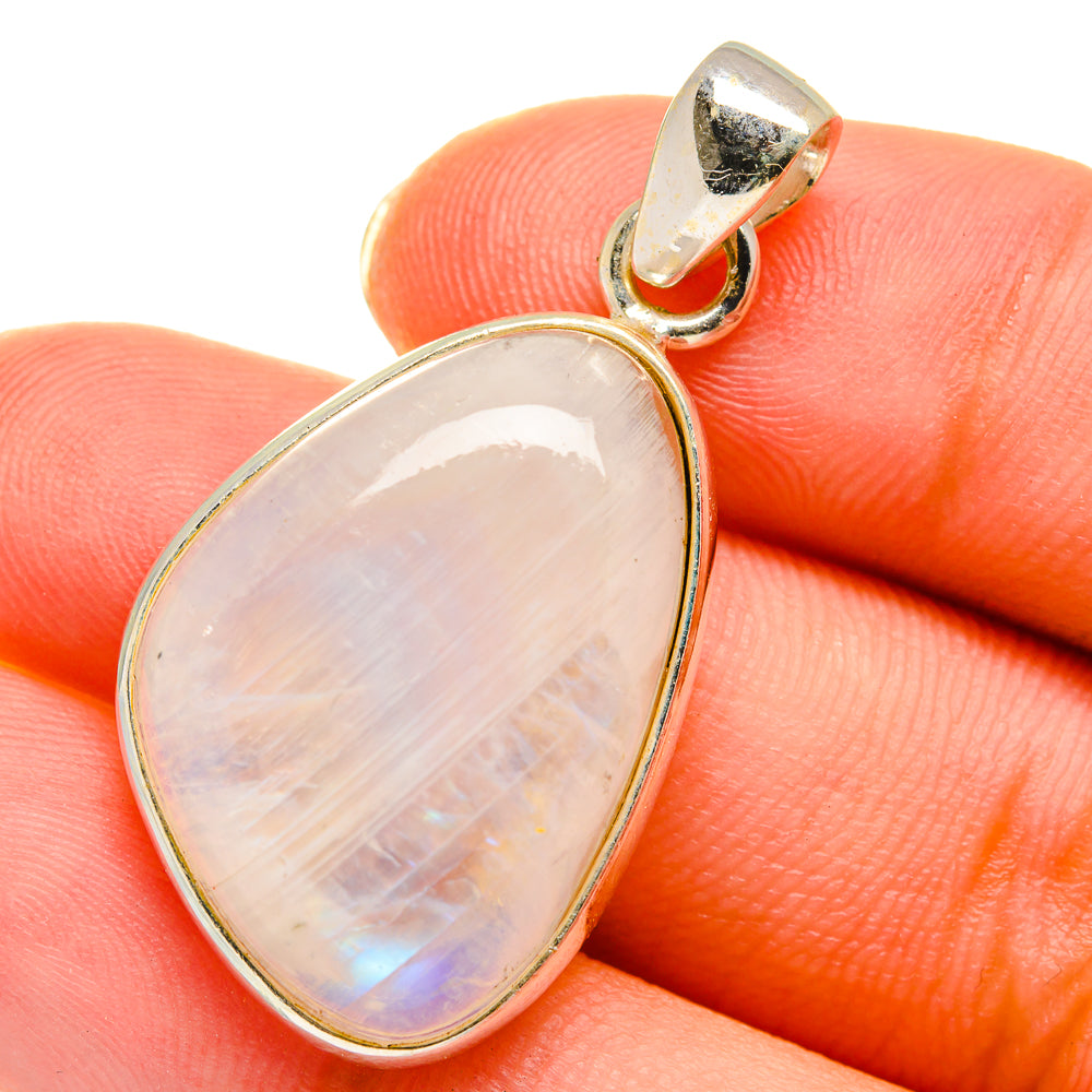 Rainbow Moonstone Pendants handcrafted by Ana Silver Co - PD14138