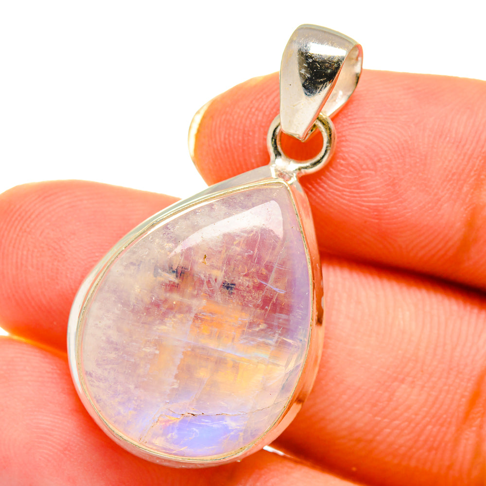 Rainbow Moonstone Pendants handcrafted by Ana Silver Co - PD14145
