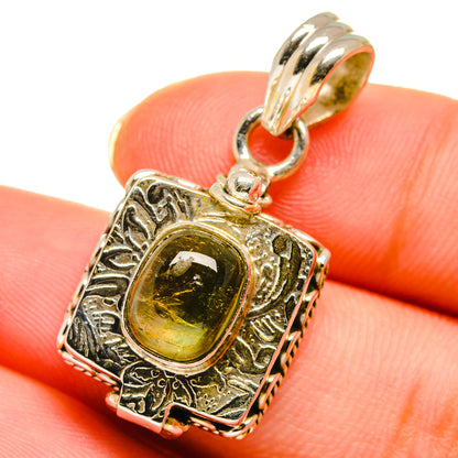 Green Tourmaline Pendants handcrafted by Ana Silver Co - PD14148