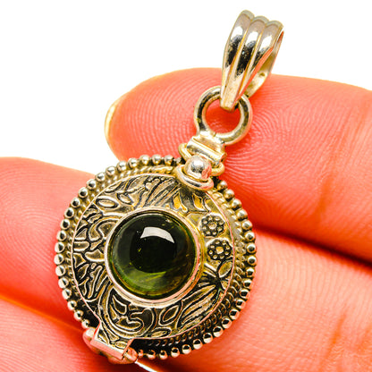 Green Tourmaline Pendants handcrafted by Ana Silver Co - PD14174