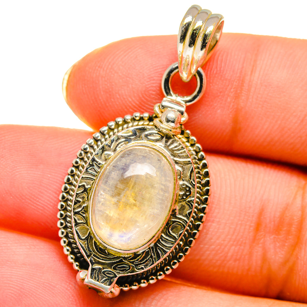Rainbow Moonstone Pendants handcrafted by Ana Silver Co - PD14175