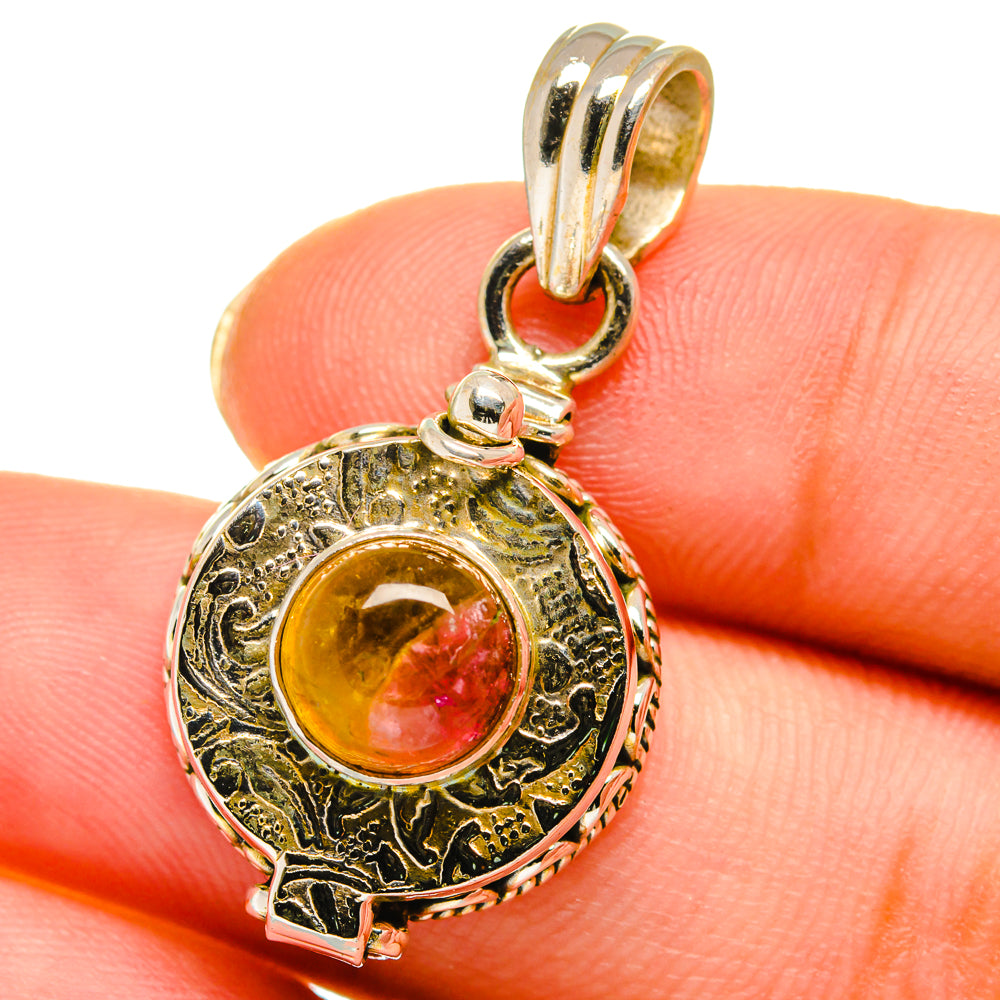 Watermelon Tourmaline Pendants handcrafted by Ana Silver Co - PD14181