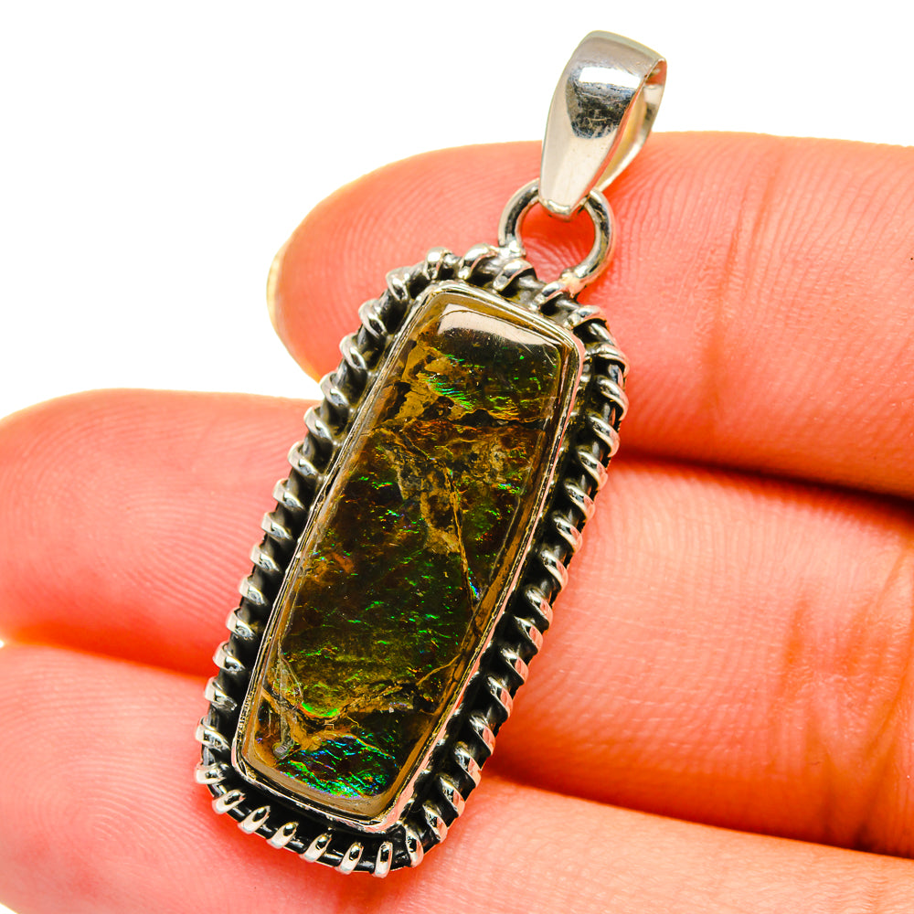 Ammolite Pendants handcrafted by Ana Silver Co - PD14187