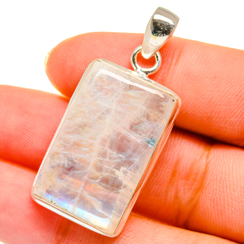 Rainbow Moonstone Pendants handcrafted by Ana Silver Co - PD14189