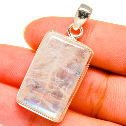 Rainbow Moonstone Pendants handcrafted by Ana Silver Co - PD14189
