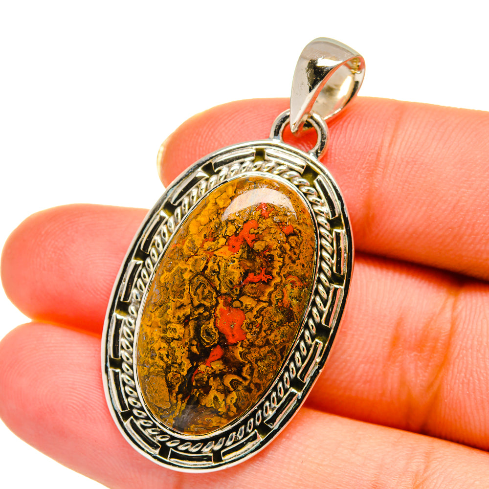 Moroccan Agate Pendants handcrafted by Ana Silver Co - PD14204
