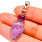 Stichtite, Amethyst Pendants handcrafted by Ana Silver Co - PD14214