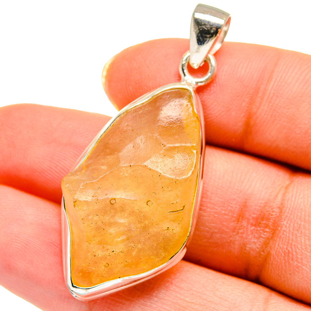 Libyan Desert Glass Pendants handcrafted by Ana Silver Co - PD14230