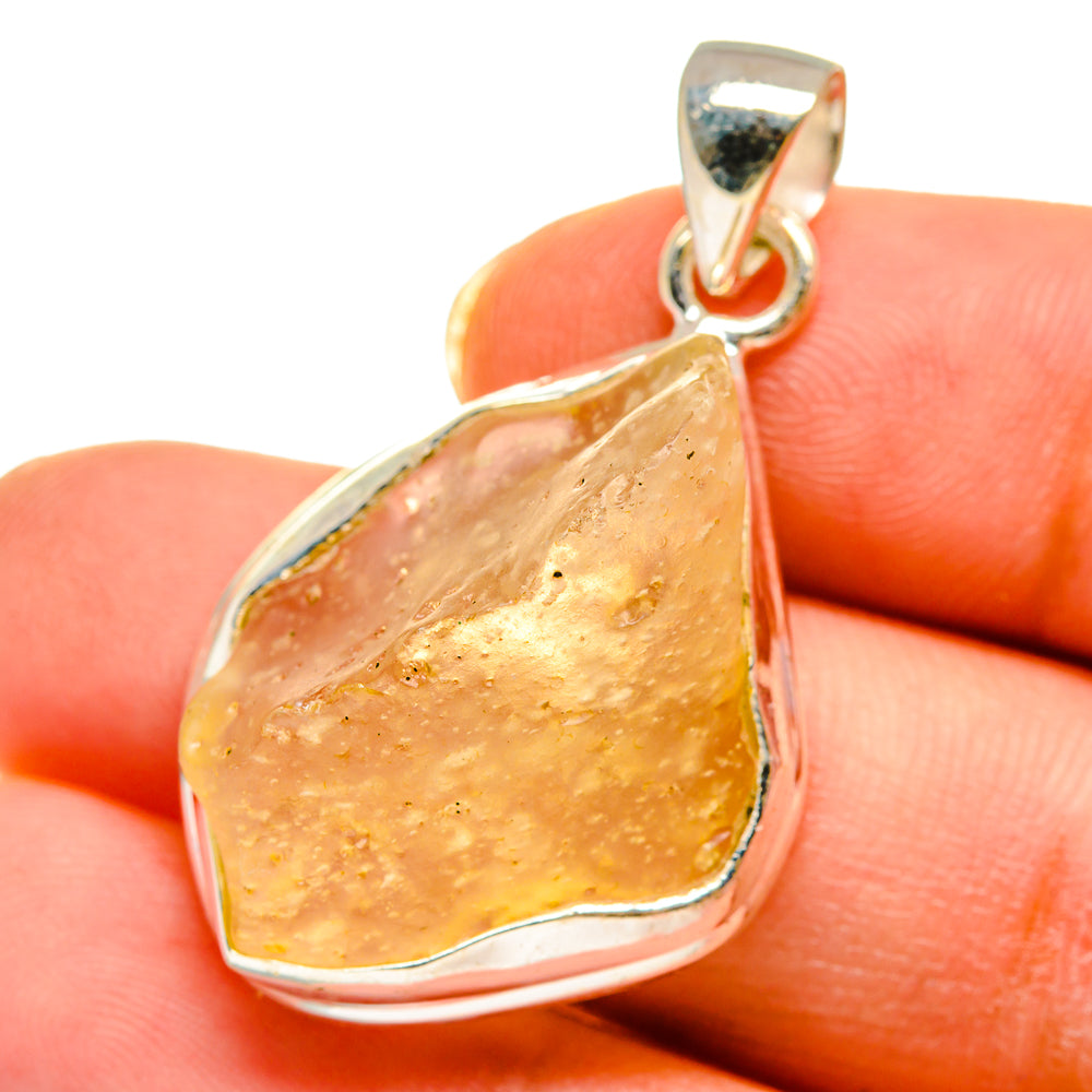Libyan Desert Glass Pendants handcrafted by Ana Silver Co - PD14232