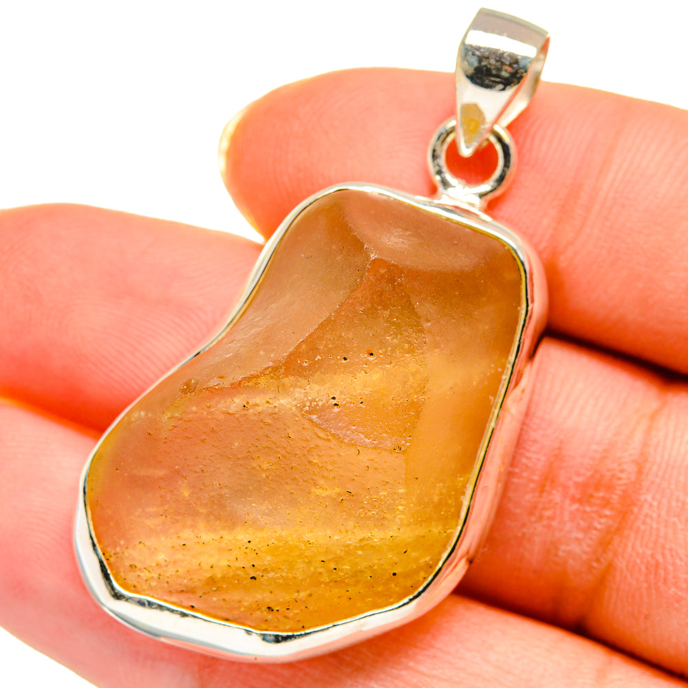 Libyan Desert Glass Pendants handcrafted by Ana Silver Co - PD14233