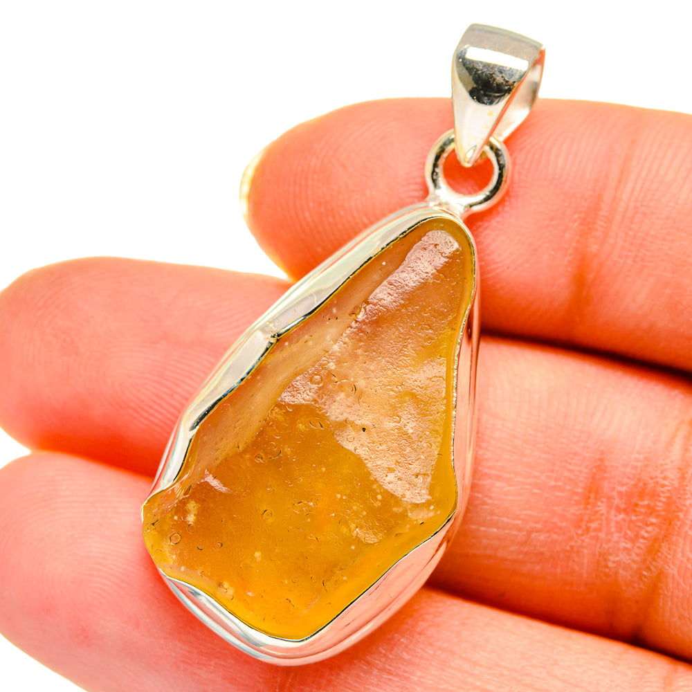 Libyan Desert Glass Pendants handcrafted by Ana Silver Co - PD14236