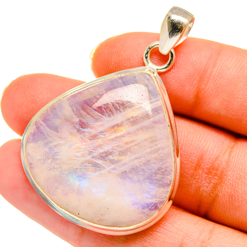 Rainbow Moonstone Pendants handcrafted by Ana Silver Co - PD14251