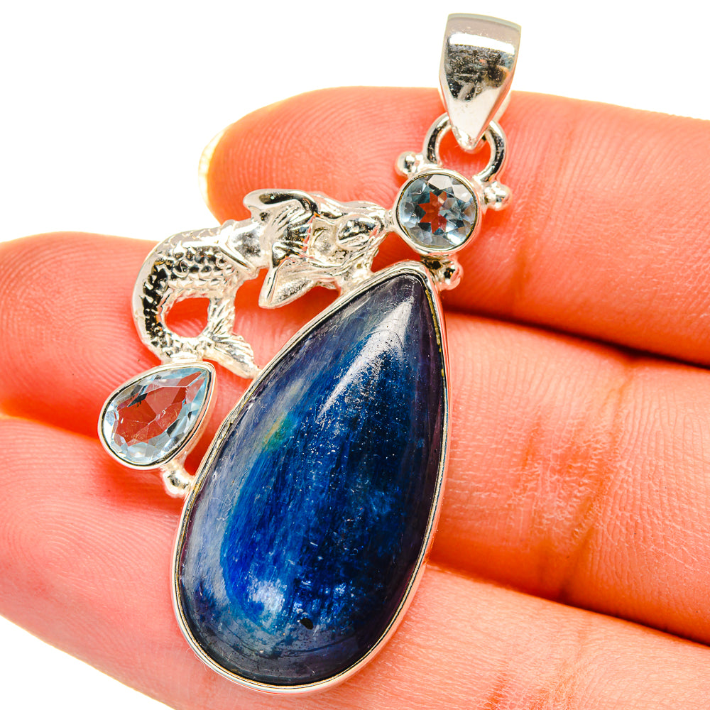Kyanite, Blue Topaz Pendants handcrafted by Ana Silver Co - PD14262