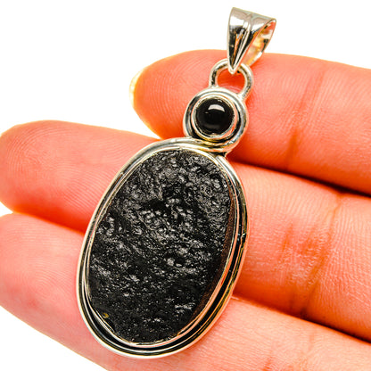 Tektite, Black Onyx Pendants handcrafted by Ana Silver Co - PD14263