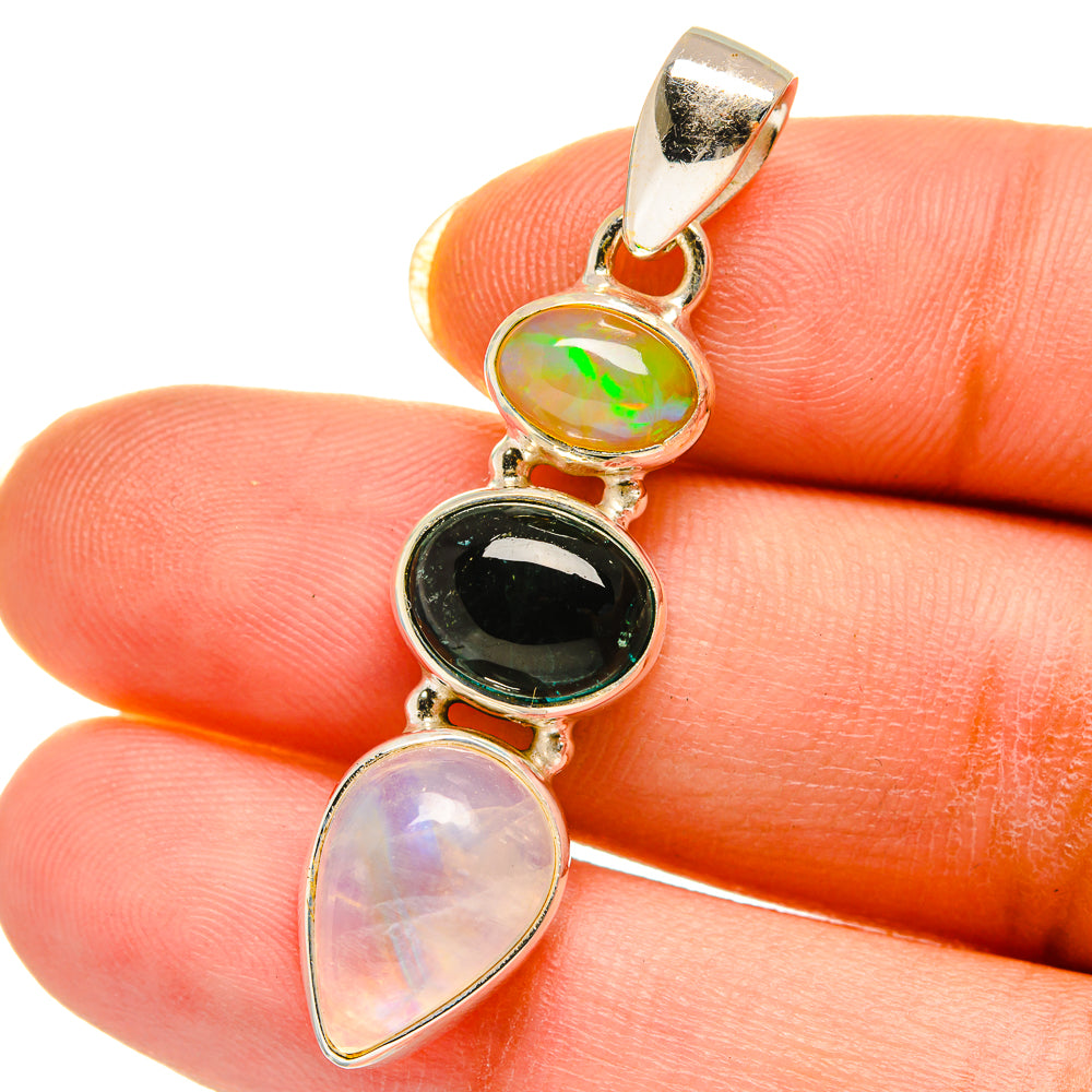 Rainbow Moonstone Pendants handcrafted by Ana Silver Co - PD14273